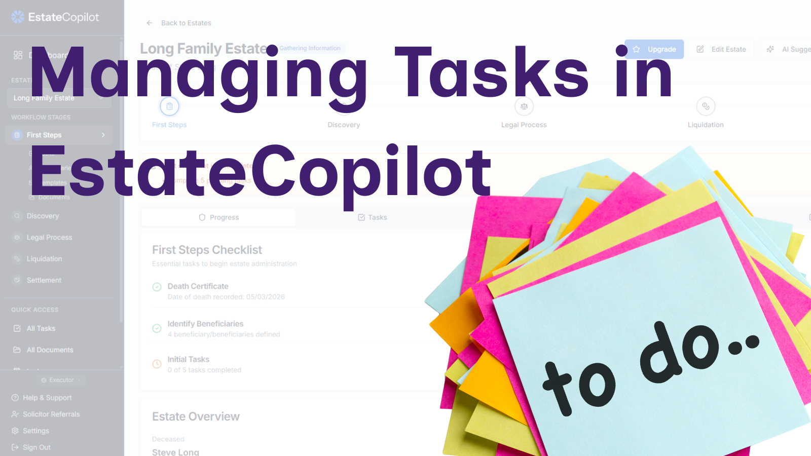 Managing Tasks in EstateCopilot