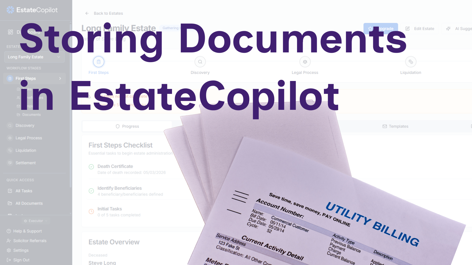 Storing Documents in EstateCopilot